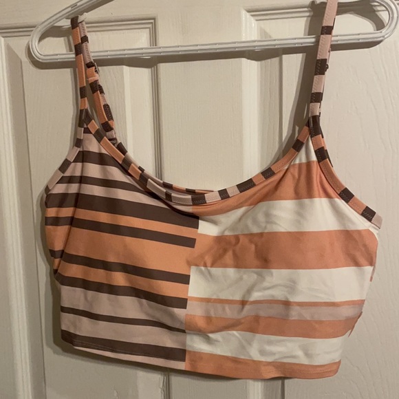 Aerie Printed Longline Scoop Bikini Top - Picture 2 of 3